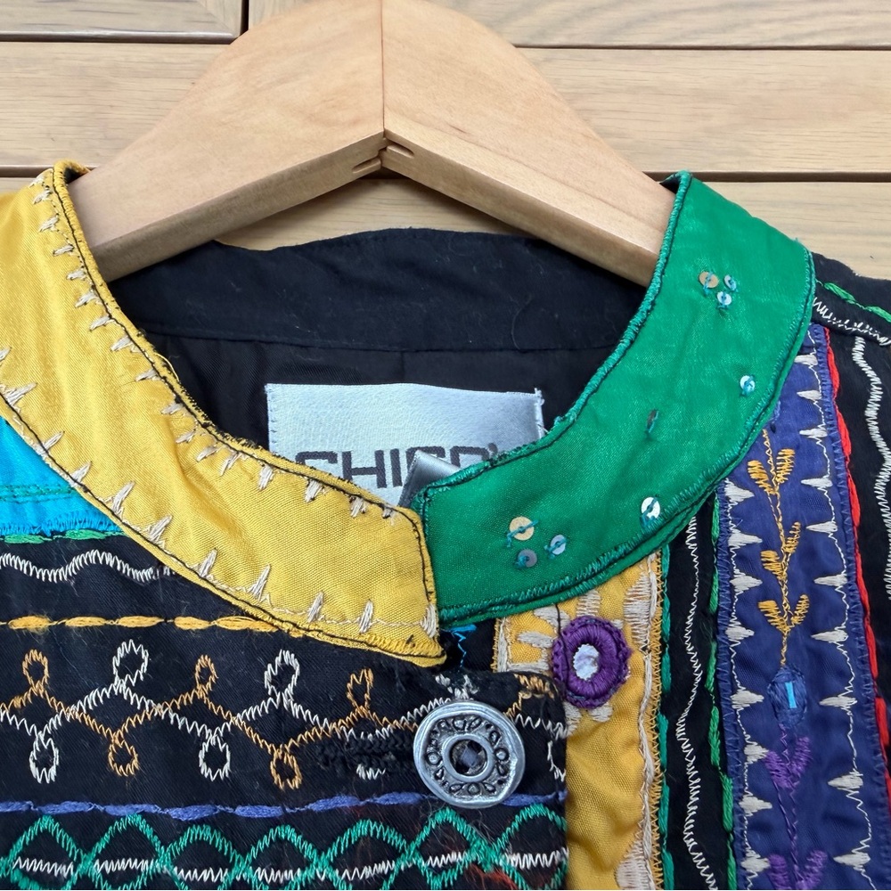 Chico's Multicolor Patchwork Blazer - image 9